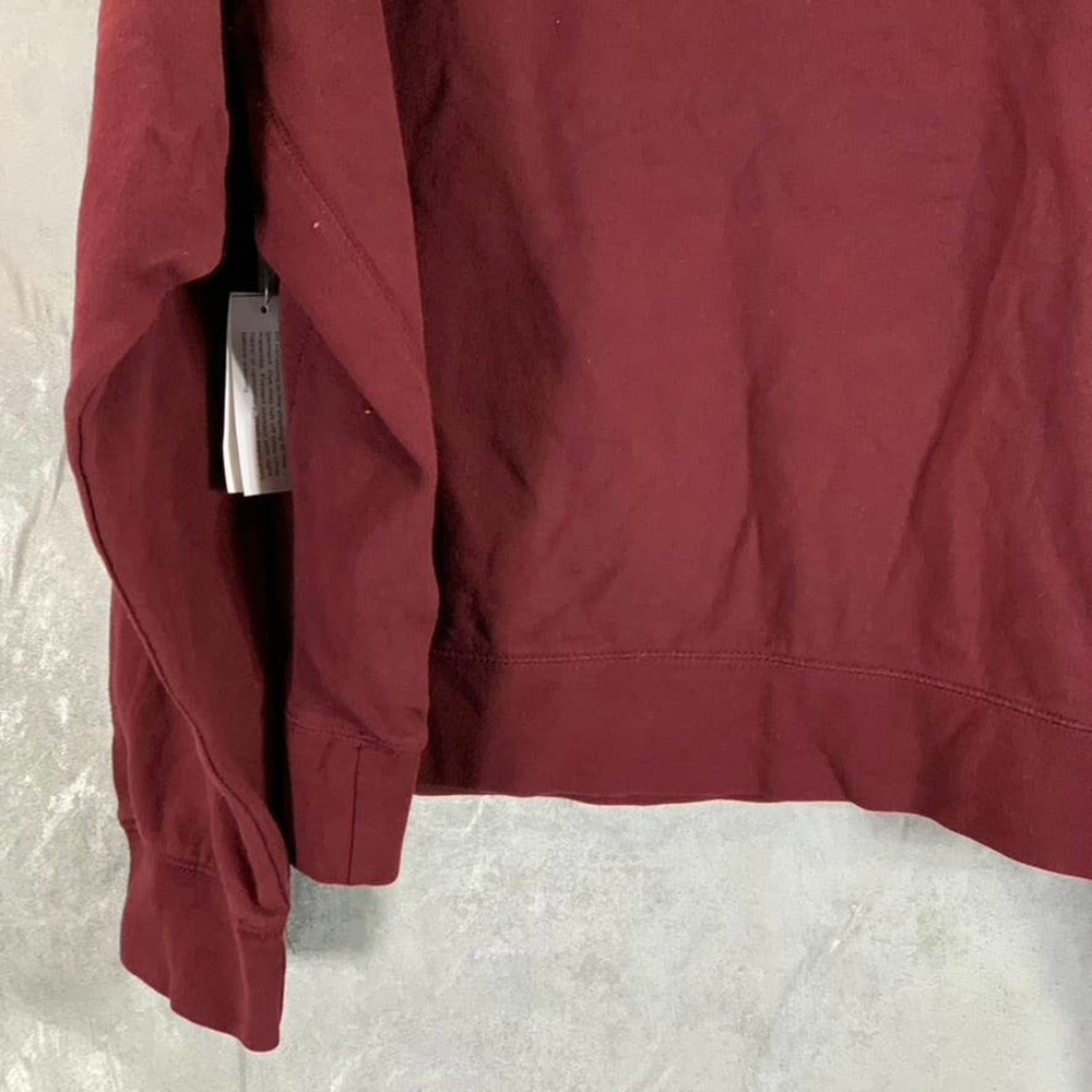 And Now This Men's Maroon Fleece Drawstring Pullover Hoodie SZ XL - Picture 6 of 10